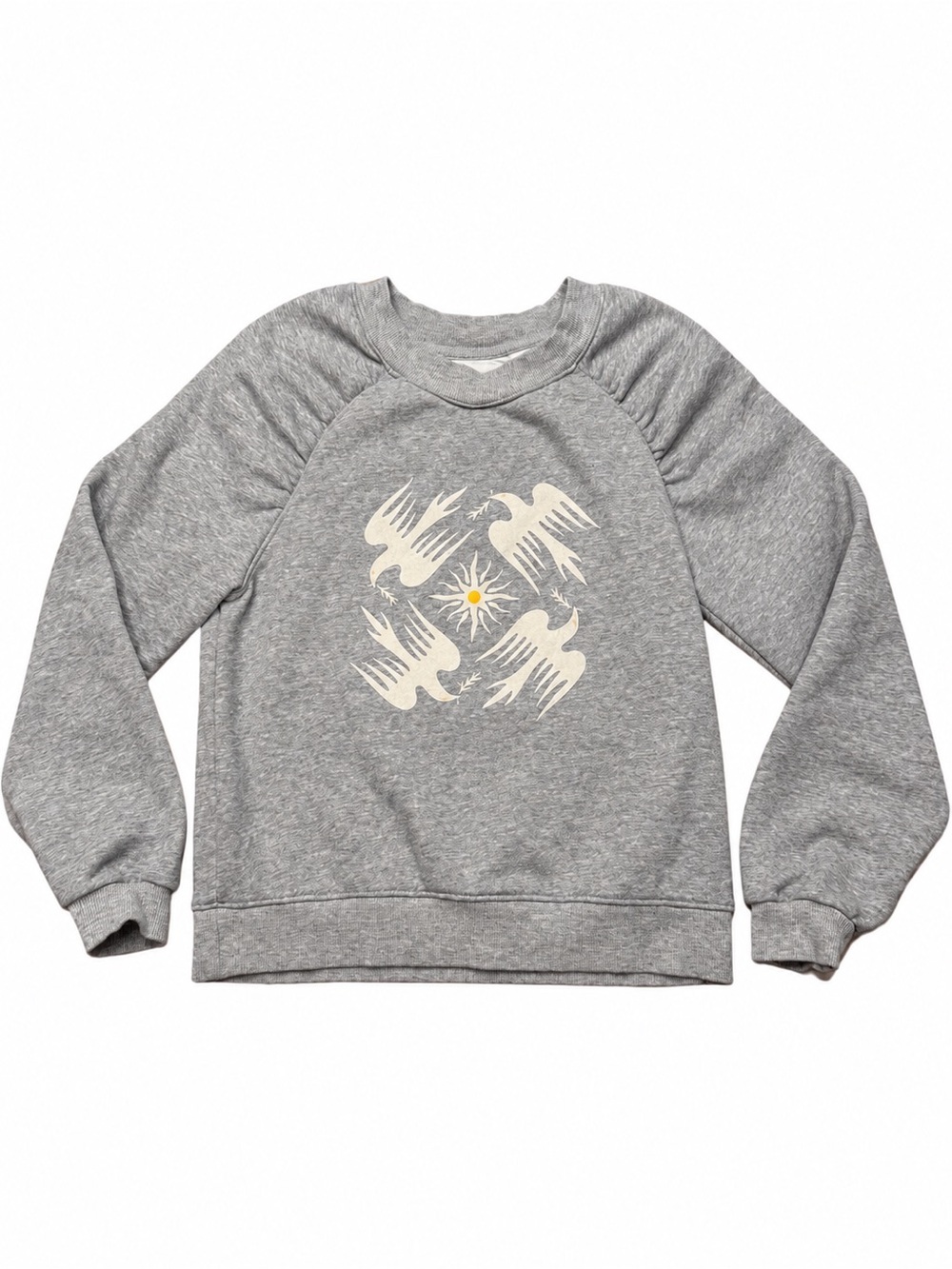 Anthropologie Jason Yenter Dove Sun Graphic Sweatshirt Gray Small
